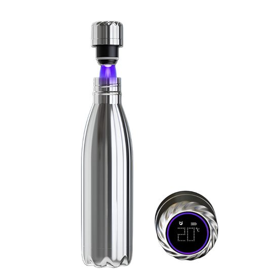 Stainless Steel Smart Temperature Water Bottle - Heat & Go